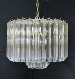 Deco inspired tier chandelier crystal glass lucite.jpg